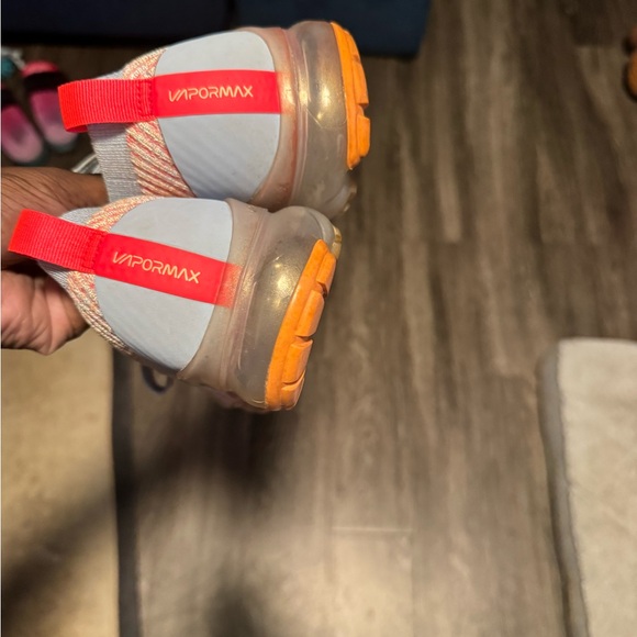 Nike Women's Air VaporMax Flyknit 3 Running Shoes Blue Orange AJ6910-400 - Picture 5 of 12